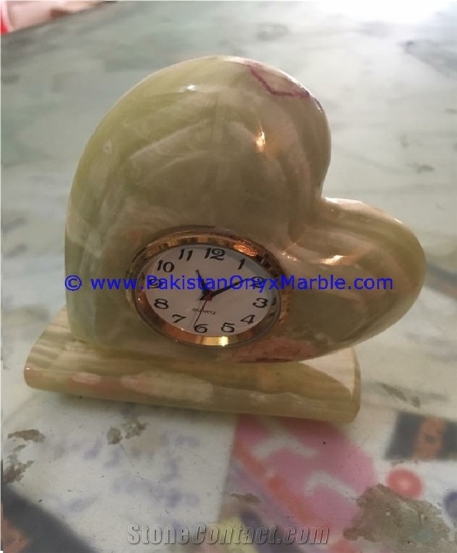 Onyx Heart Shaped Clocks