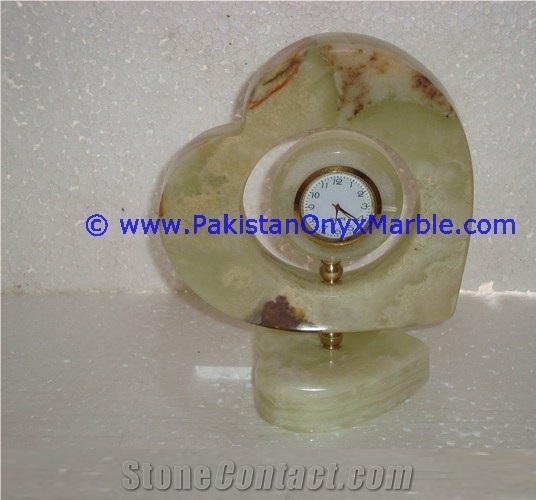 Onyx Heart Shaped Clocks