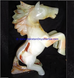 Onyx Horse Statue Figurine Sculpture
