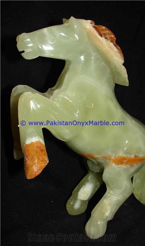 Onyx Horse Statue Figurine Sculpture