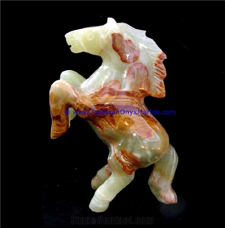 Onyx Horse Statue Figurine Sculpture