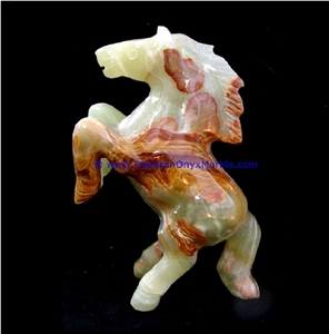 Onyx Horse Statue Figurine Sculpture