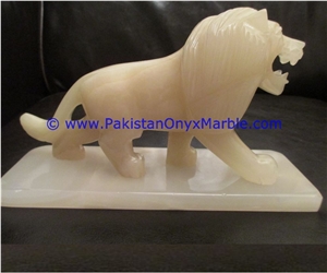 Onyx Lion Statue