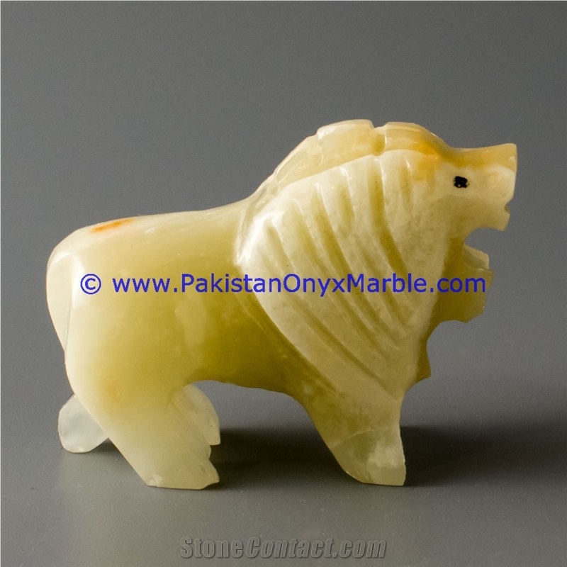 Onyx Lion Statue