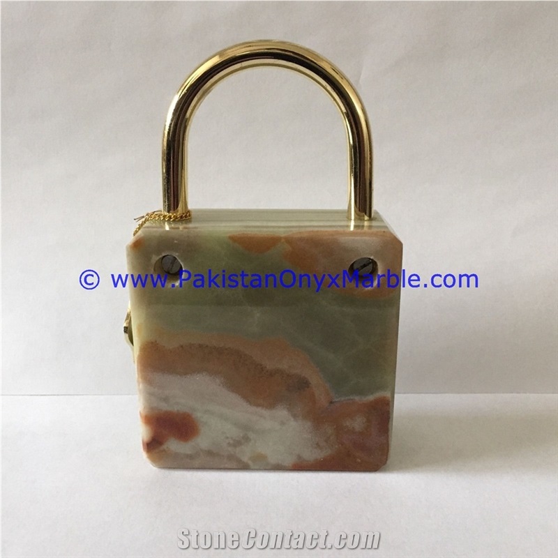 Onyx Lock Shaped Clocks