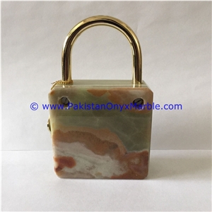 Onyx Lock Shaped Clocks