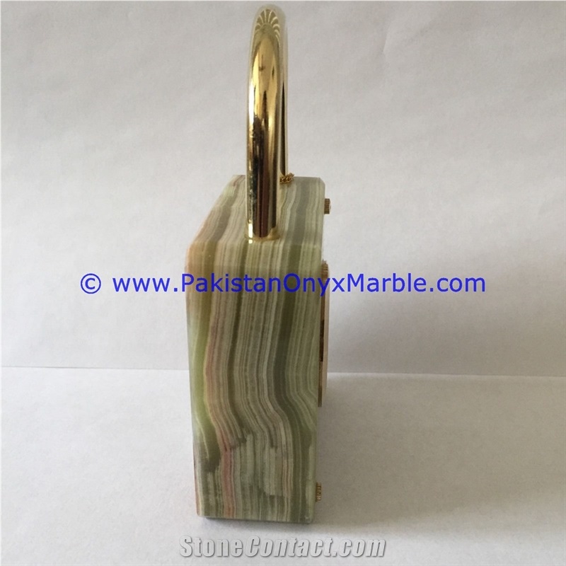 Onyx Lock Shaped Clocks