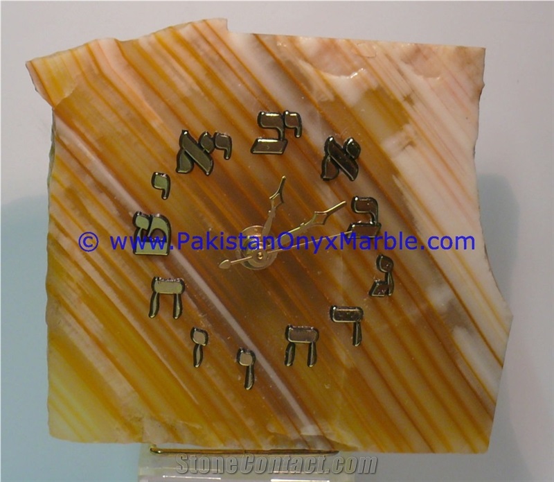 Onyx Natural Rough Rock Shaped Clocks