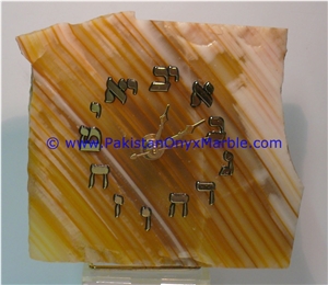 Onyx Natural Rough Rock Shaped Clocks