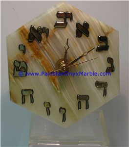 Onyx Natural Rough Rock Shaped Clocks