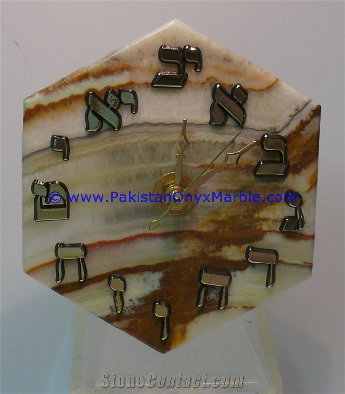 Onyx Natural Rough Rock Shaped Clocks