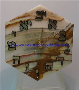 Onyx Natural Rough Rock Shaped Clocks