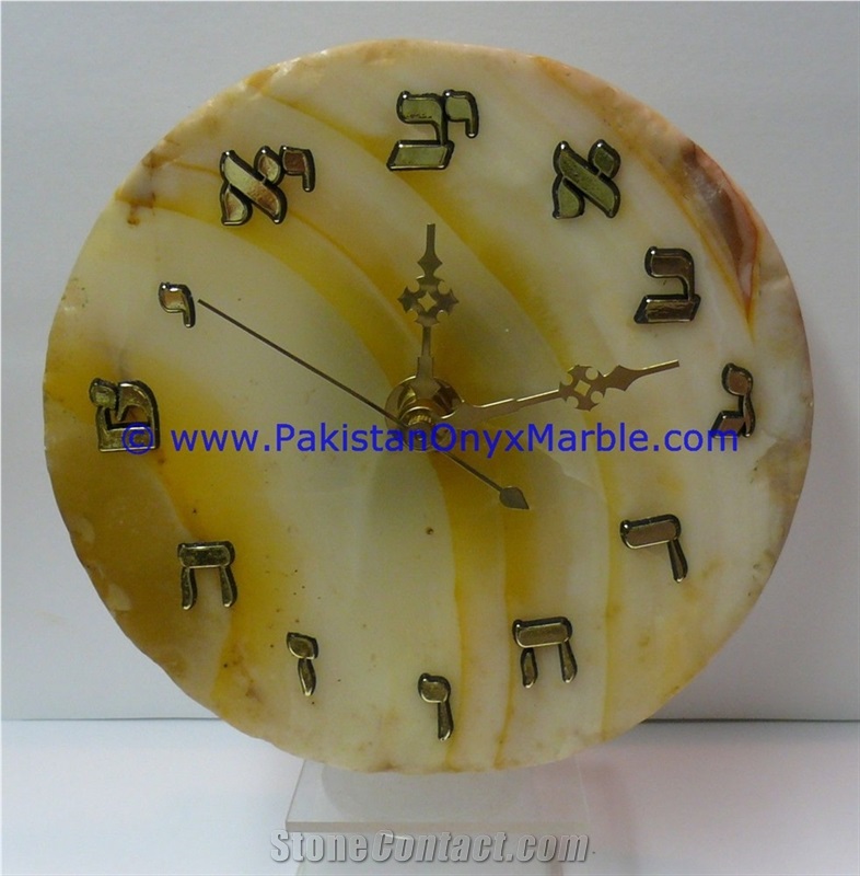 Onyx Natural Rough Rock Shaped Clocks