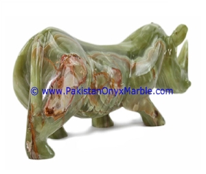 Onyx Rhino Statue