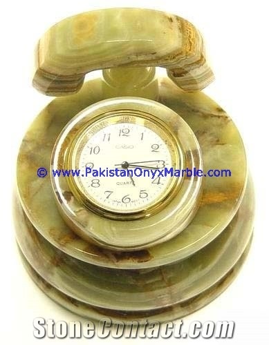 Onyx Telephone Shaped Clocks