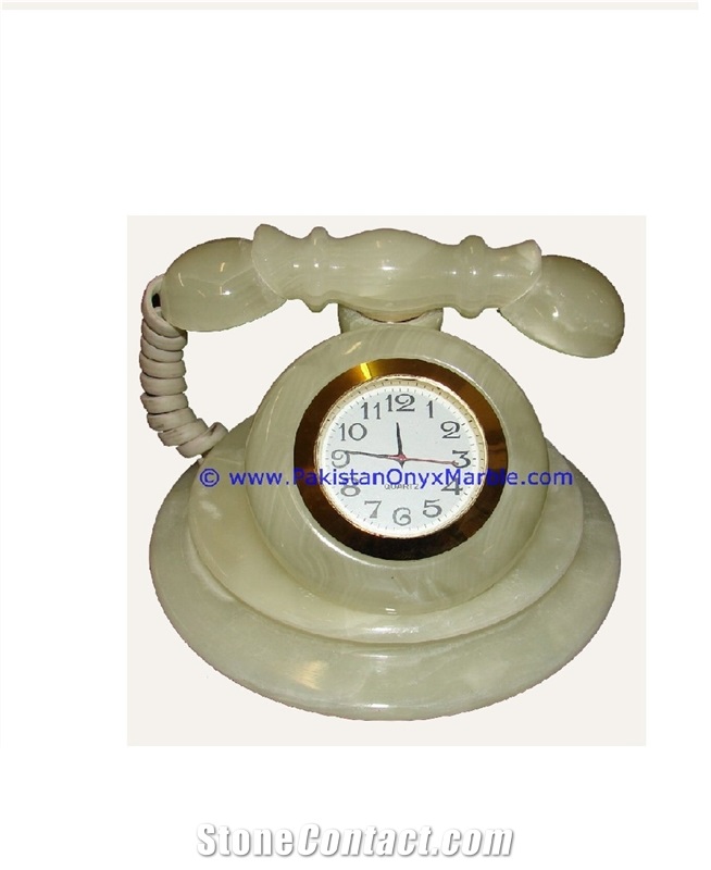 Onyx Telephone Shaped Clocks