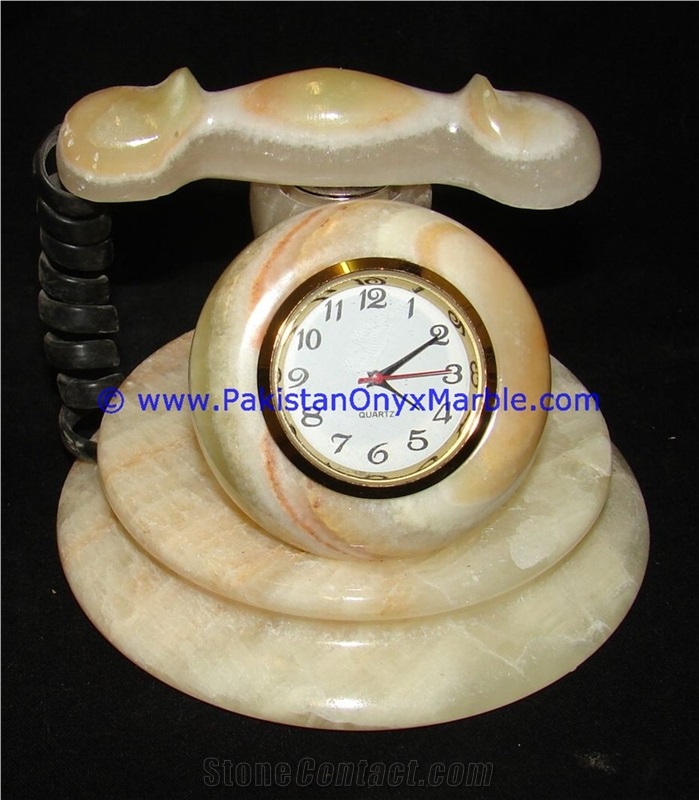Onyx Telephone Shaped Clocks