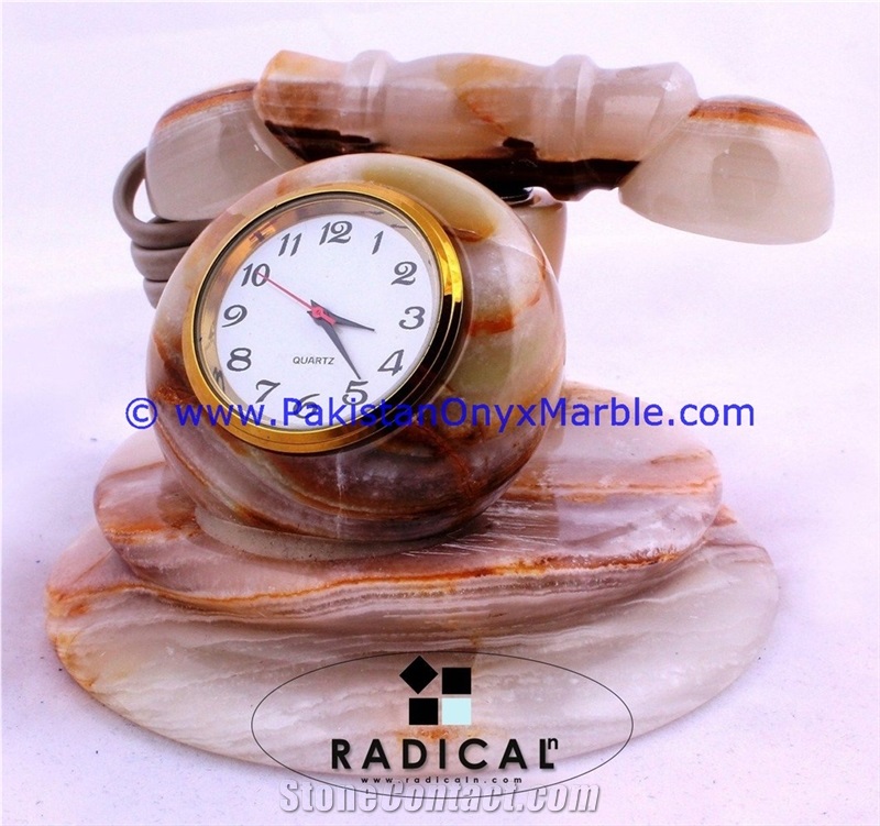 Onyx Telephone Shaped Clocks