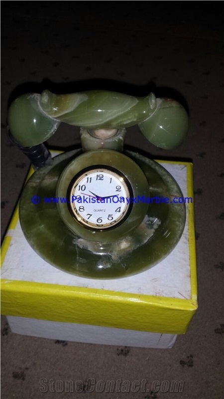 Onyx Telephone Shaped Clocks