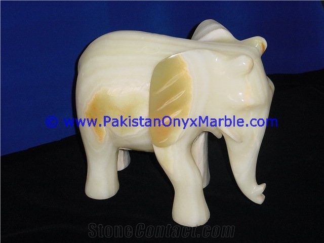 Onyx White Onyx Elephant Artifacts