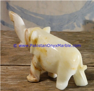 Onyx White Onyx Elephant Artifacts