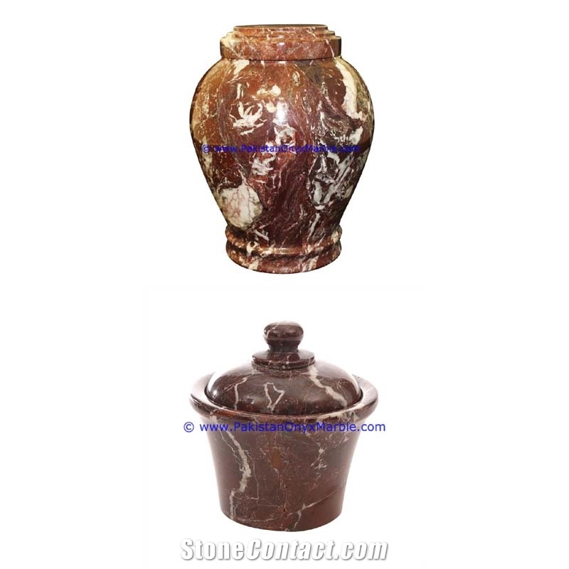 Red Zebra Marble Urns Adult Pet