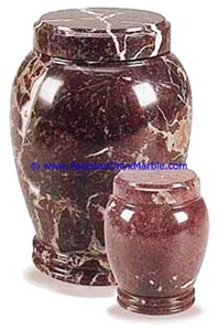 Red Zebra Marble Urns Adult Pet