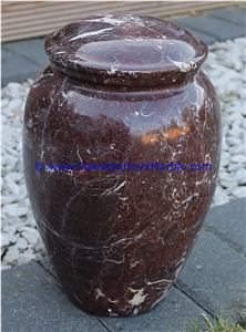 Red Zebra Marble Urns Adult Pet