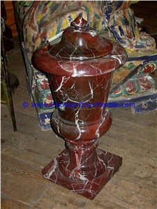 Red Zebra Marble Urns Adult Pet