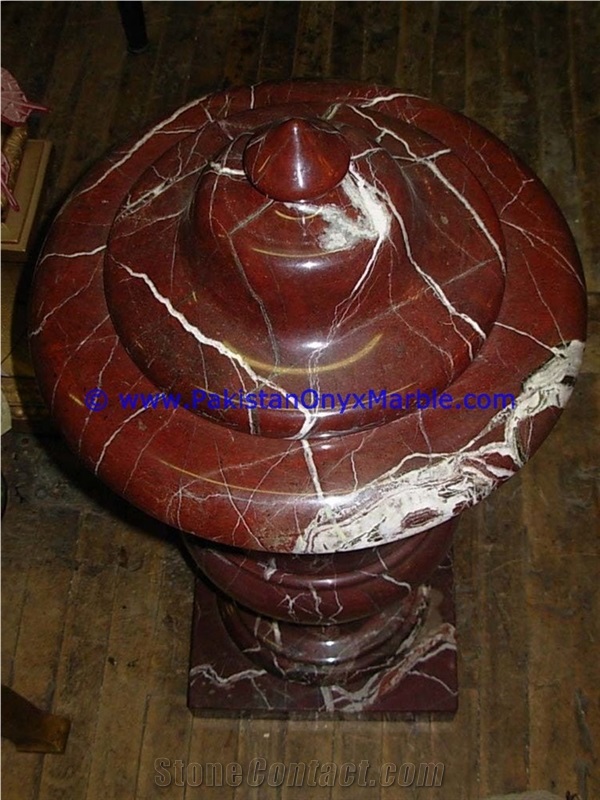 Red Zebra Marble Urns Adult Pet