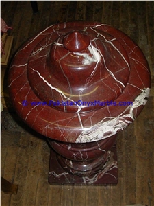 Red Zebra Marble Urns Adult Pet