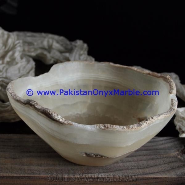 Rough Edge Irregular Shape Onyx Bowls