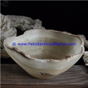 Rough Edge Irregular Shape Onyx Bowls