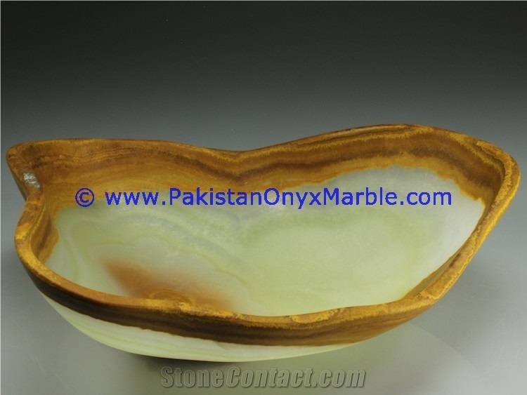 Rough Edge Irregular Shape Onyx Bowls