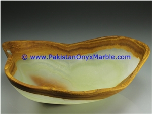 Rough Edge Irregular Shape Onyx Bowls