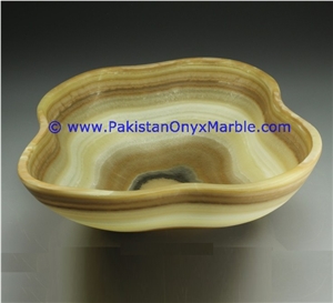 Rough Edge Irregular Shape Onyx Bowls