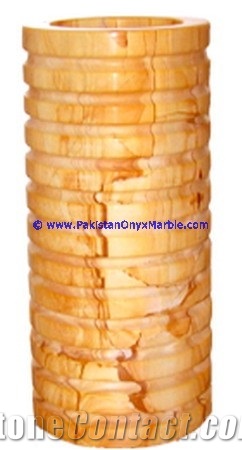Teak Wood Marble Vases Burmateak Marble