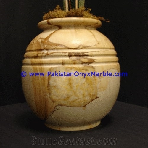 Teak Wood Marble Vases Burmateak Marble