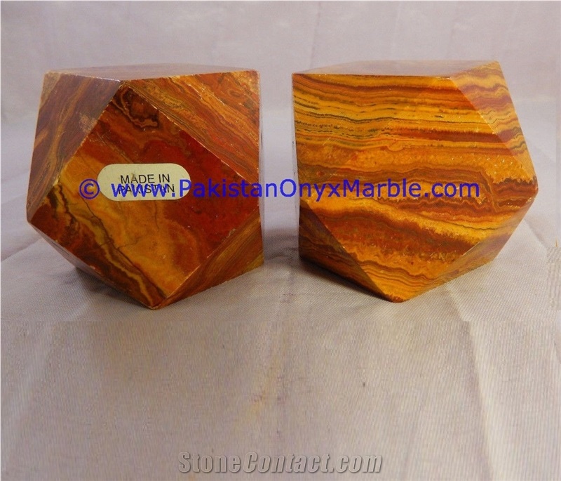 Volcano Onyx Bookends Geometry Shape Diamond