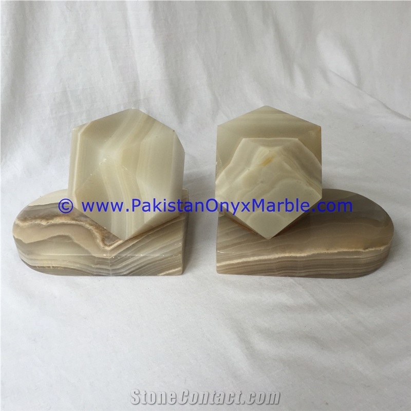 Volcano Onyx Bookends Geometry Shape Diamond