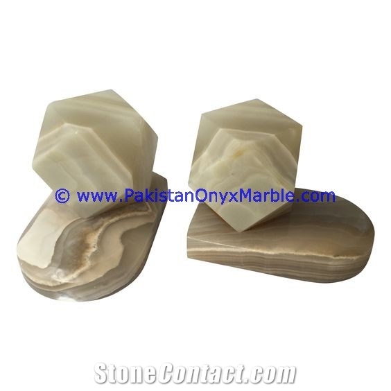Volcano Onyx Bookends Geometry Shape Diamond