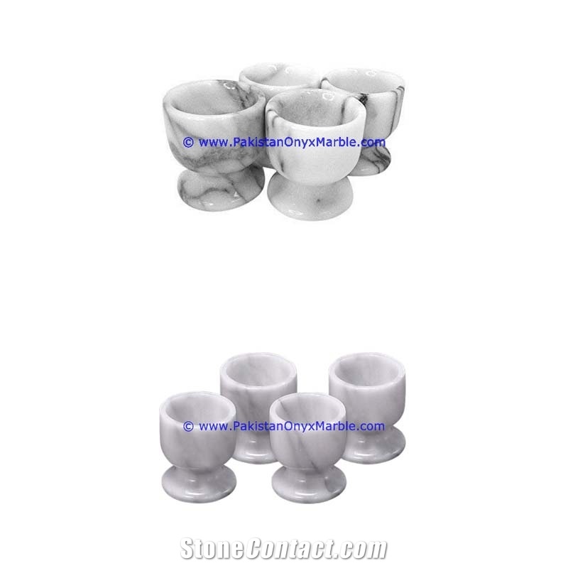 Ziarat Gray Marble Wine Glasses Goblets Set