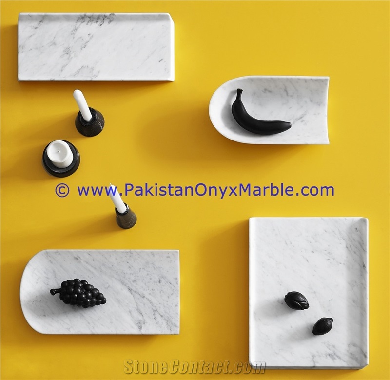 Ziarat White Marble Fruit Bowls Ziarat Carrara White