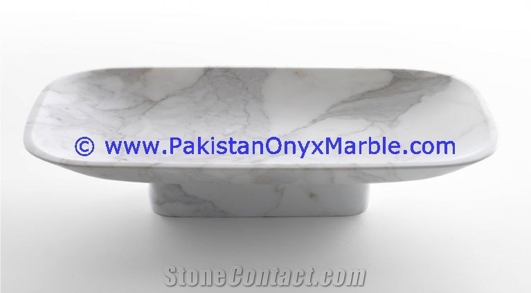 Ziarat White Marble Fruit Bowls Ziarat Carrara White
