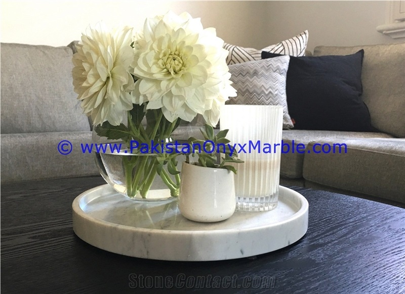 Ziarat White Marble Fruit Bowls Ziarat Carrara White