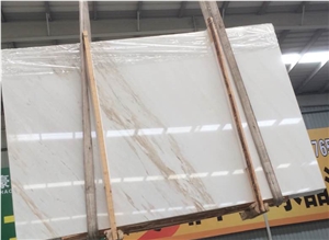 White Marble Flooring &Walling,Ariston Marble Slab