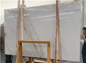 White Marble Flooring &Walling,Ariston Marble Slab