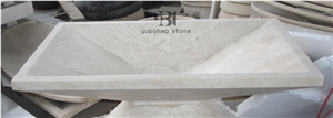 Afyon Yellow Travertine Vessel Sink Bathroom Basin