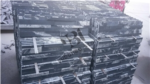 Black Color Granite Ledger Stone for Wall Cladding Black Color Granite Ledger Stone for Wall Cladding