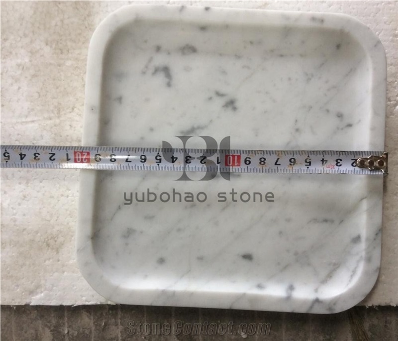 Carrara White Marble Soap Dishes Bath Accessories